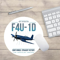 Thumbnail for F4U-1D Corsair design on white round mouse pad