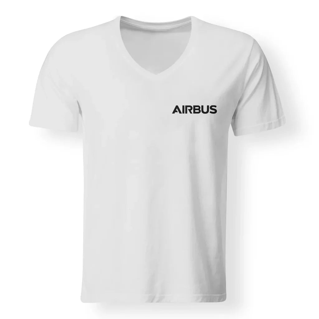 Airbus & Text Designed V-Neck T-Shirts - view 19