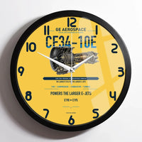 Thumbnail for CF34-10E design on yellow framed wall clock