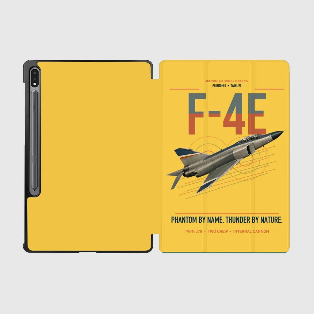 F-4E Phantom II design on yellow samsung tablet tablet case