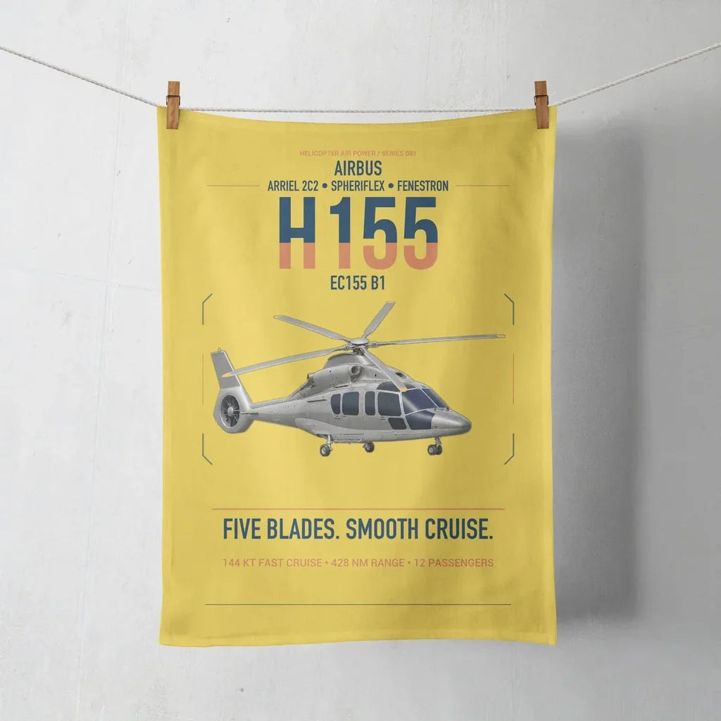 Airbus H155 EC155 B1 design on yellow towel