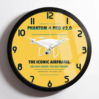 Thumbnail for DJI Phantom 4 Pro V2.0 design on yellow framed wall clock