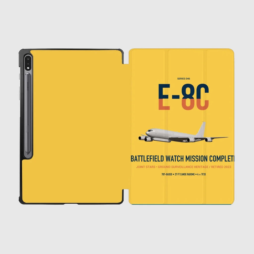 E-8C Joint STARS design on yellow samsung tablet tablet case