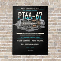Thumbnail for PT6A-67 vertical canvas print - no frame - black background