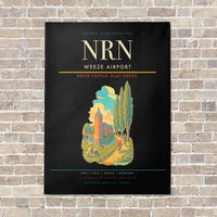 Thumbnail for Weeze Airport NRN vertical canvas print - no frame - black background