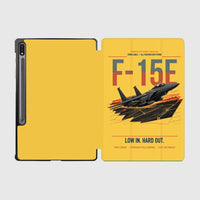 Thumbnail for F-15E Strike Eagle design on yellow samsung tablet tablet case