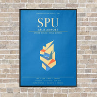 Thumbnail for Split Airport SPU - Canvas Framed - Turquoise