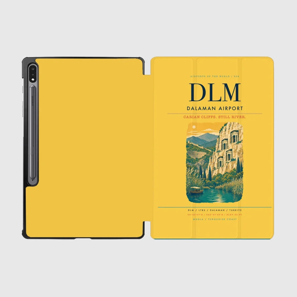 Dalaman Airport (DLM) design on yellow samsung tablet tablet case