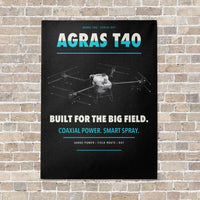 Thumbnail for DJI Agras T40 vertical canvas print - no frame - black background