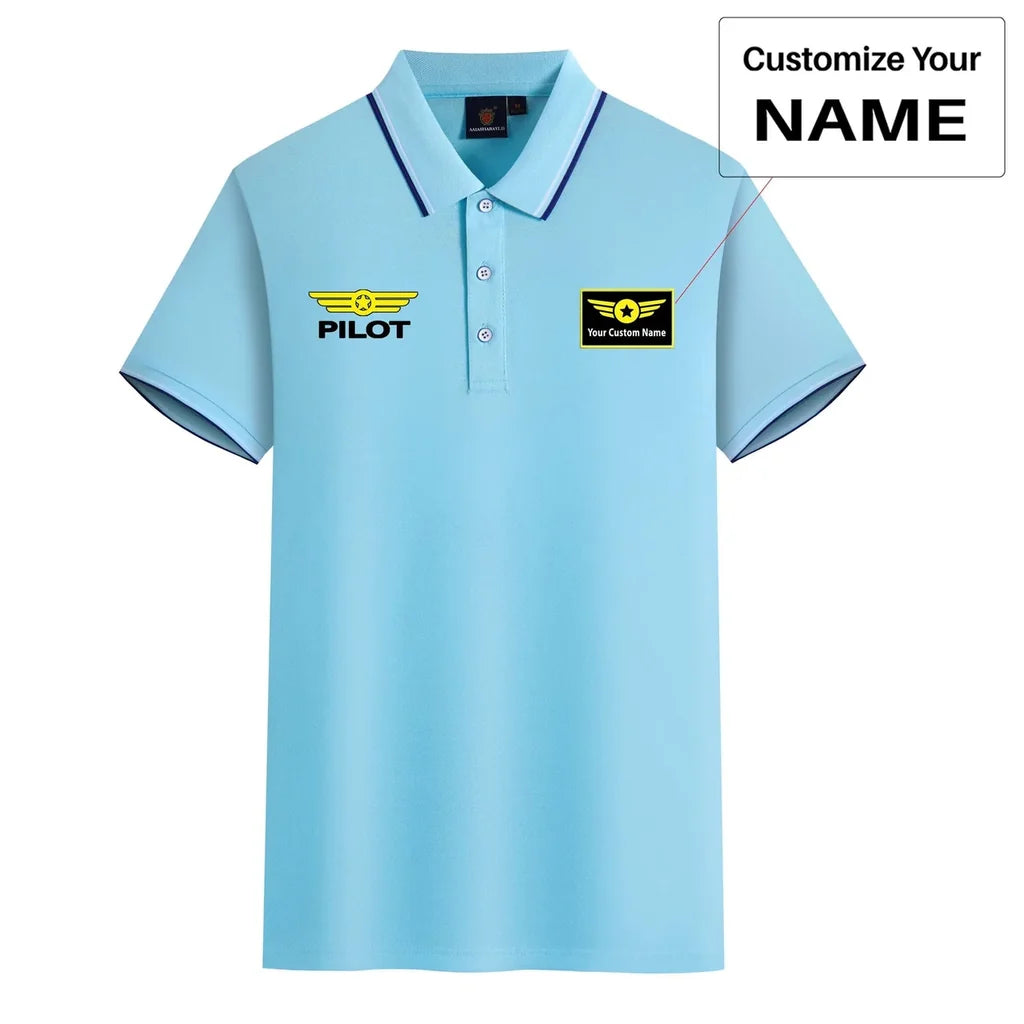 Customisable Pilot & Badge Polo Shirt - view 19