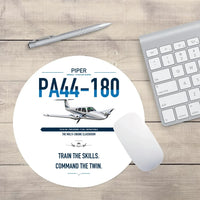 Thumbnail for Piper PA-44-180 Seminole design on white round mouse pad