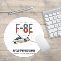 Thumbnail for F-8E Crusader design on white round mouse pad
