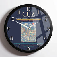 Thumbnail for Alejandro Velasco Astete International Airport CUZ Wall-Clock Framed - Navy Blue