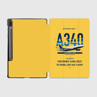 Thumbnail for Airbus A340-300 design on yellow samsung tablet tablet case
