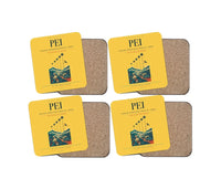 Thumbnail for Matecaña International Airport (PEI) design on yellow 4 pieces set coaster