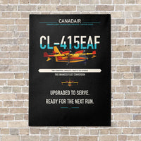 Thumbnail for Canadair CL-415EAF vertical canvas print - no frame - black background