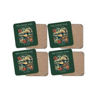 Thumbnail for The Empire Mail - Designed Coasters design on dark green 4-pieces-set