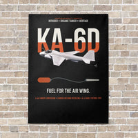 Thumbnail for KA-6D Intruder vertical canvas print - no frame - black background
