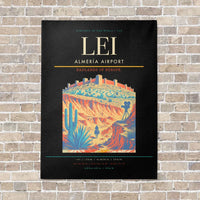 Thumbnail for Almería Airport LEI vertical canvas print - no frame - black background