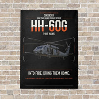 Thumbnail for Sikorsky HH-60G Pave Hawk vertical canvas print - no frame - black background