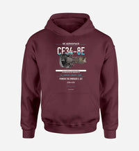 Thumbnail for CF34-8E design on dark red hoodie single side