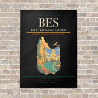 Thumbnail for Brest Bretagne Airport BES - Canvas No Frame - Black