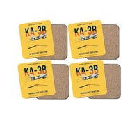 Thumbnail for KA-3B Skywarrior design on yellow 4 pieces set coaster