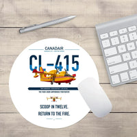 Thumbnail for Canadair CL-415 design on white round mouse pad