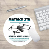 Thumbnail for DJI Matrice 3TD design on white round mouse pad