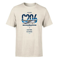 Thumbnail for Cessna 206 Stationair design on beige t-shirt, single-side print