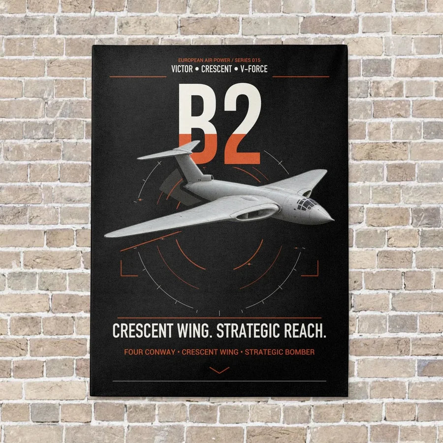 Handley Page Victor B2 vertical canvas print - no frame - black background