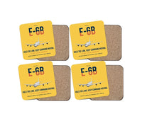 Thumbnail for E-6B Mercury design on yellow 4 pieces set coaster