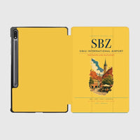 Thumbnail for Sibiu International Airport (SBZ) design on yellow samsung tablet tablet case