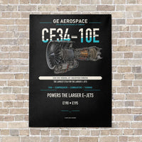 Thumbnail for CF34-10E vertical canvas print - no frame - black background