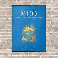 Thumbnail for Orlando International Airport MCO - Canvas Framed - Turquoise