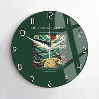 Thumbnail for VINTAGE G4064 - The Ocean Surveyors - Designed Wall Clocks design on darkgreen no-frame