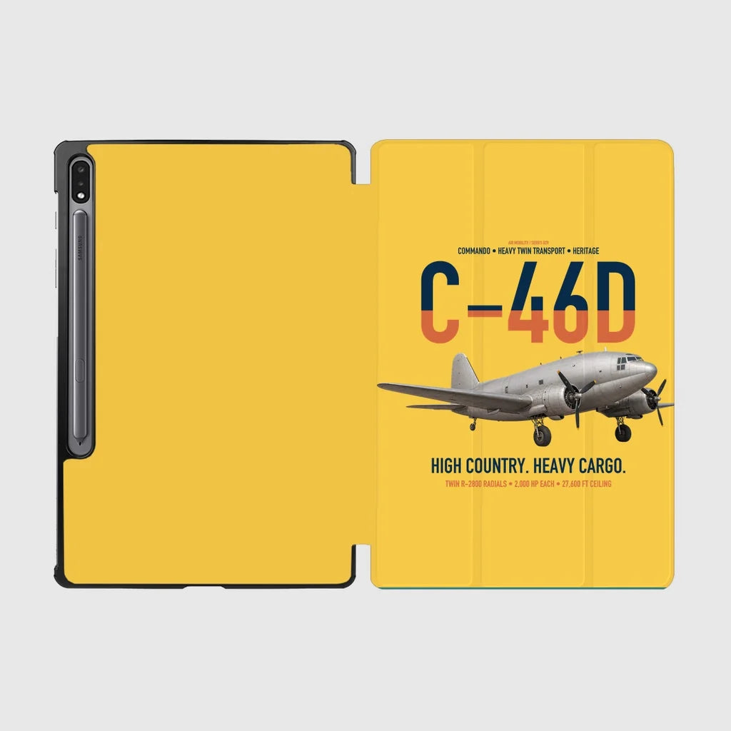 C-46D Commando design on yellow samsung tablet tablet case