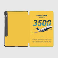 Thumbnail for Bombardier Challenger 3500 design on yellow samsung tablet tablet case