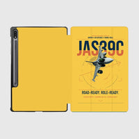 Thumbnail for Saab JAS 39C Gripen design on yellow samsung tablet tablet case