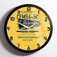 Thumbnail for CFM56-5C design on yellow framed wall clock