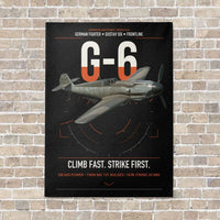 Thumbnail for Messerschmitt Bf 109G-6 vertical canvas print - no frame - black background