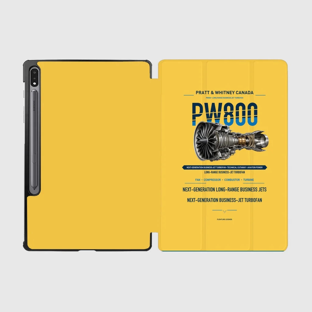 PW800 design on yellow samsung tablet tablet case