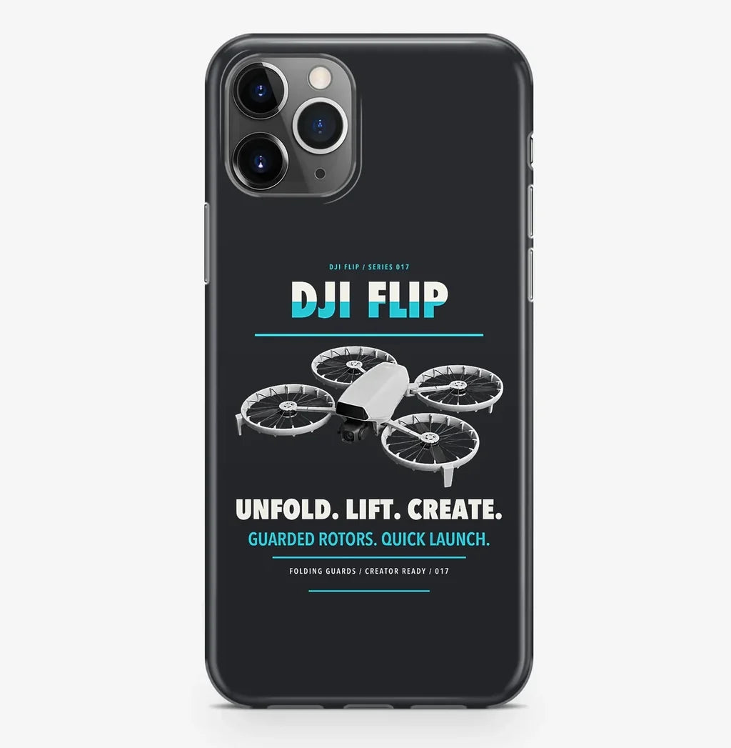 DJI Flip Case ProMax design on black iphone case promax