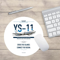 Thumbnail for NAMC YS-11A design on white round mouse pad