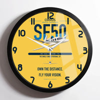 Thumbnail for Cirrus Vision Jet G2+ design on yellow framed wall clock
