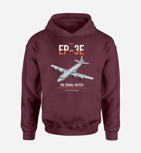 Thumbnail for EP-3E ARIES II design on dark red double-side hoodie, single-side print