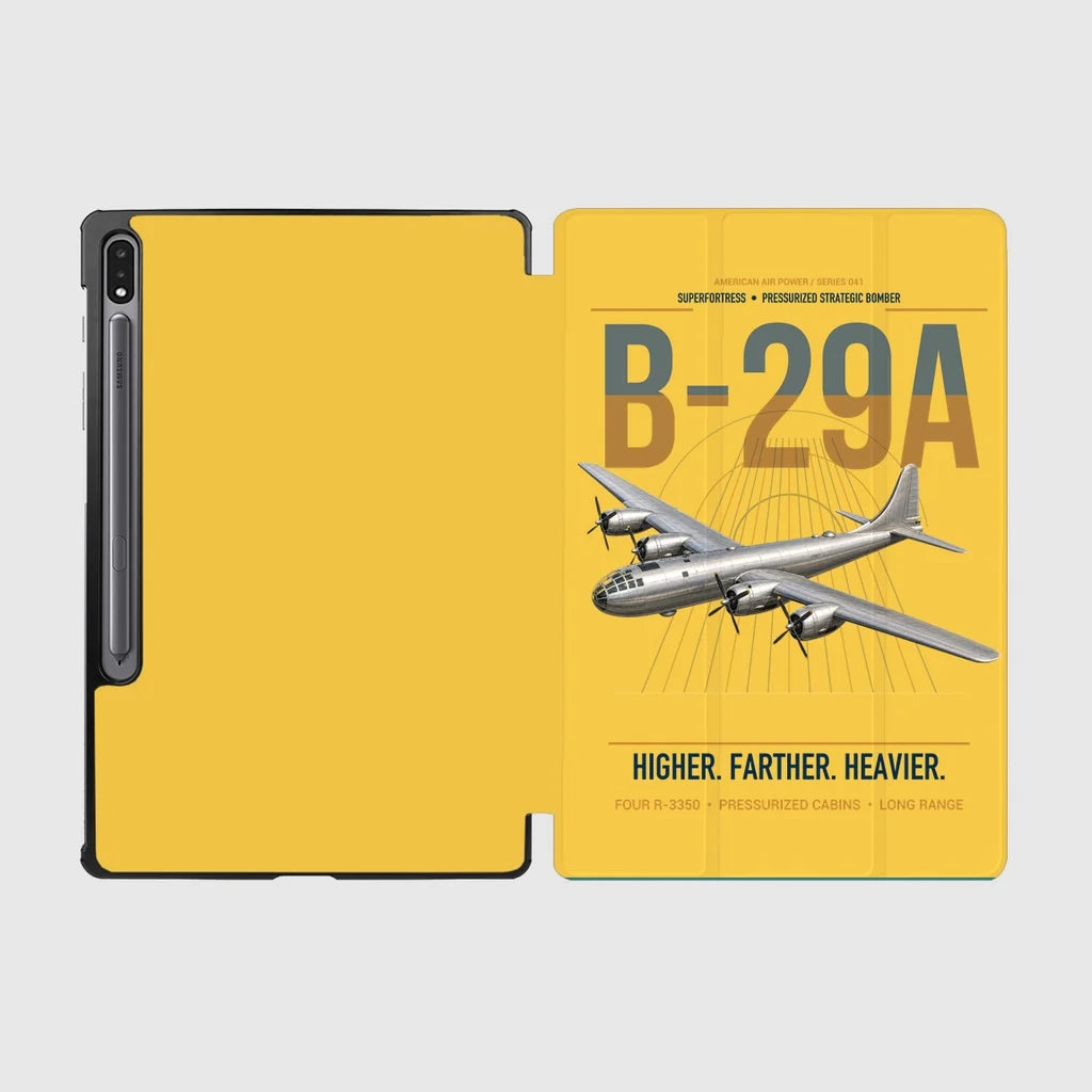 B-29A Superfortress design on yellow samsung tablet tablet case