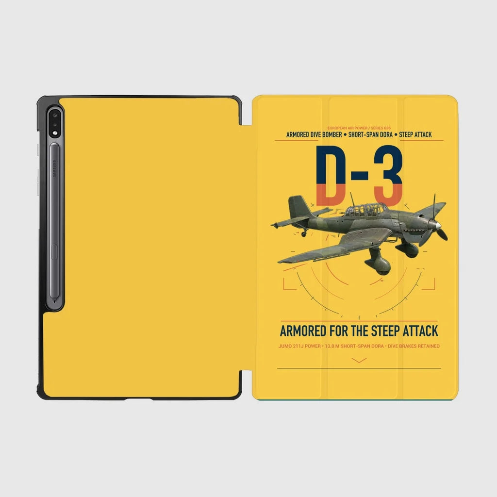 Junkers Ju 87D-3 design on yellow samsung tablet tablet case