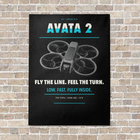 Thumbnail for DJI Avata 2 vertical canvas print - no frame - black background