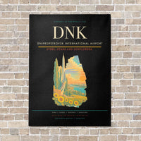 Thumbnail for Dnipropetrovsk International Airport DNK vertical canvas print - no frame - black background